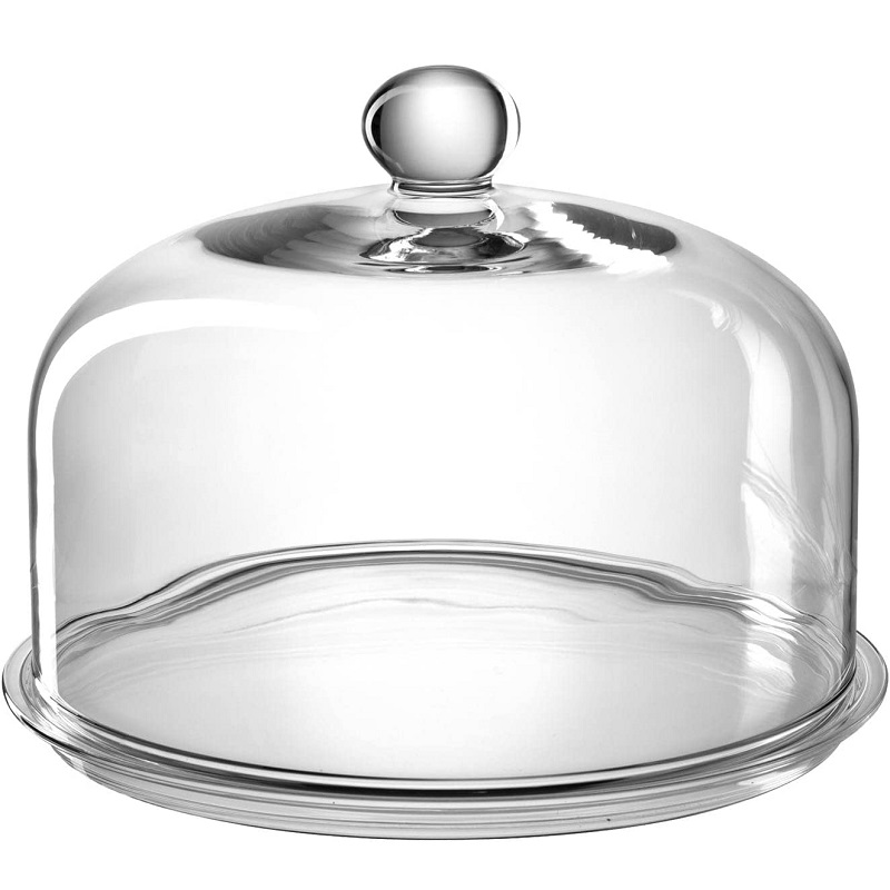 Plat a tarte limit 32 cm + cloche en verre - leonardo