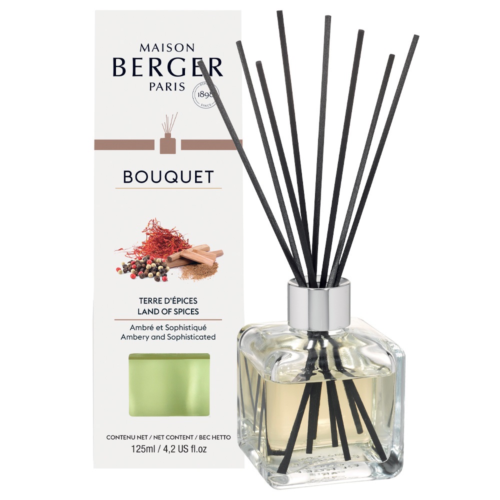 Bouquet cube brins parfumes 100 ml terre d'epices - maison berger paris