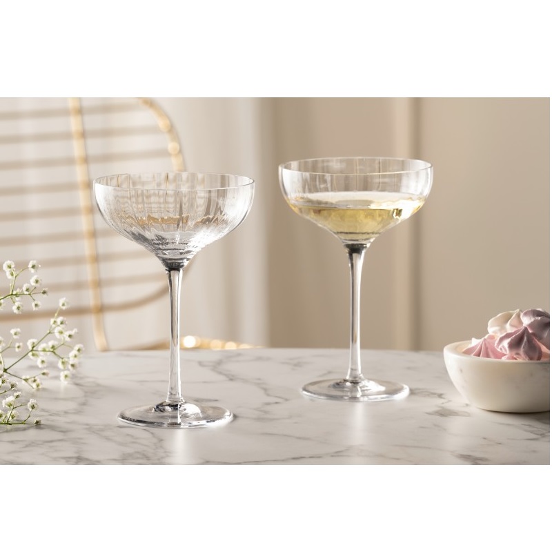 Lot de 6 coupes a champagne poesia 260 ml - leonardo