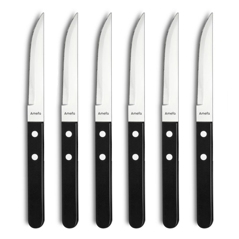 Lot de 6 couteaux steak pizza 2.0 - amefa