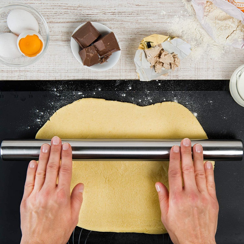 Rouleau a patisserie en inox 40 x 4 cm - lurch