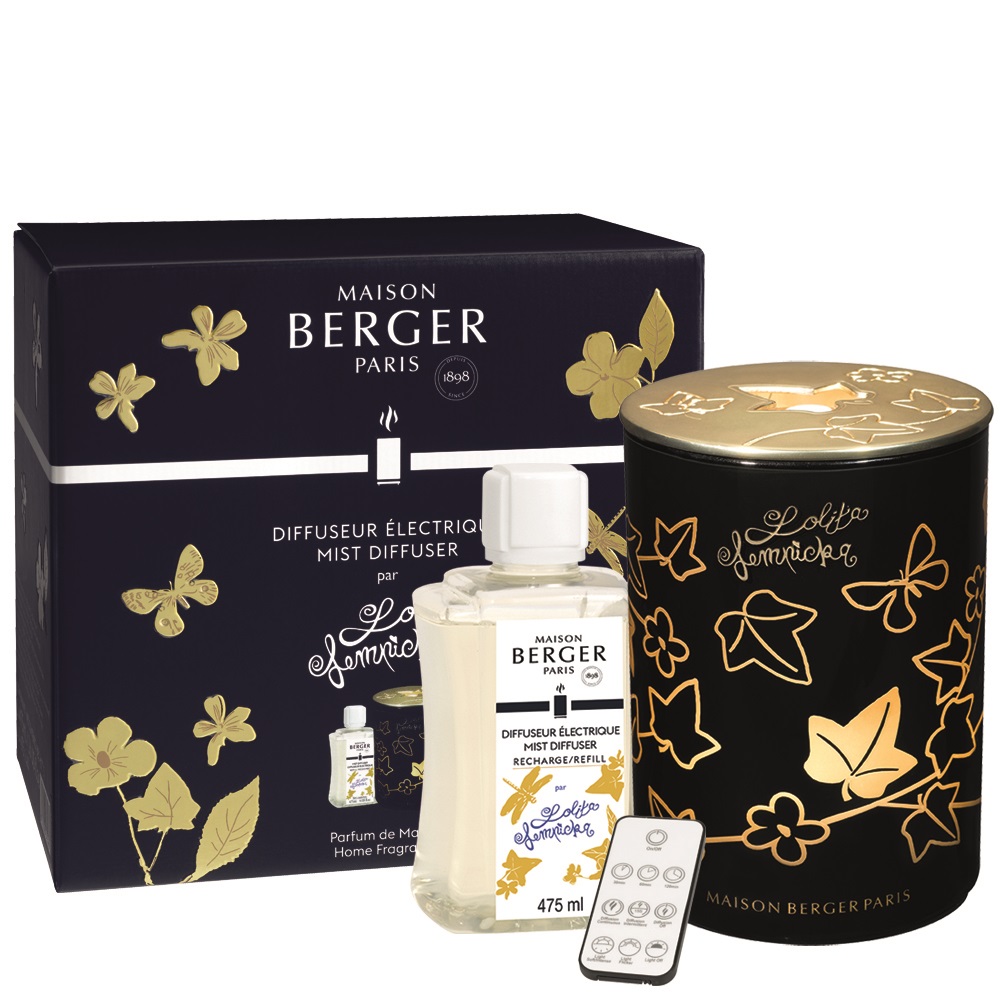 Diffuseur électrique lolita lempicka noir + recharge 475 ml - maison berger paris