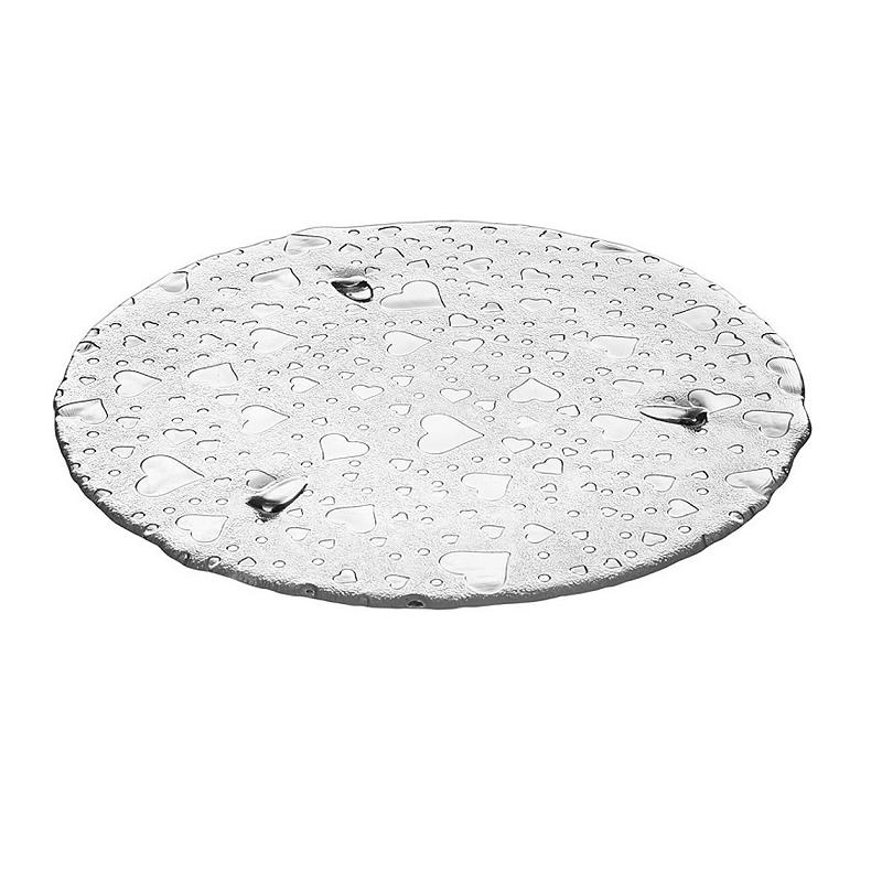 Plat a tarte en verre 34 cm kiss me - leonardo