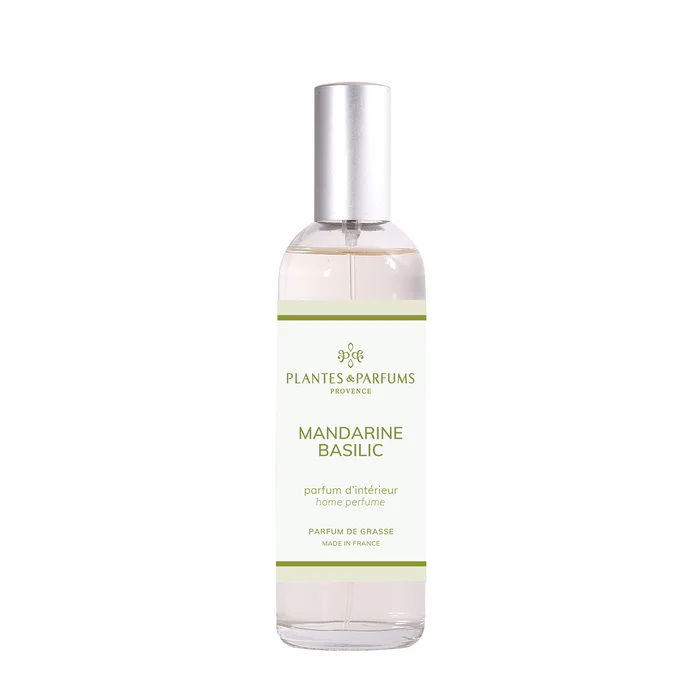 Parfum d'intérieur en spray 100 ml mandarine basilic - plantes et parfums de provence
