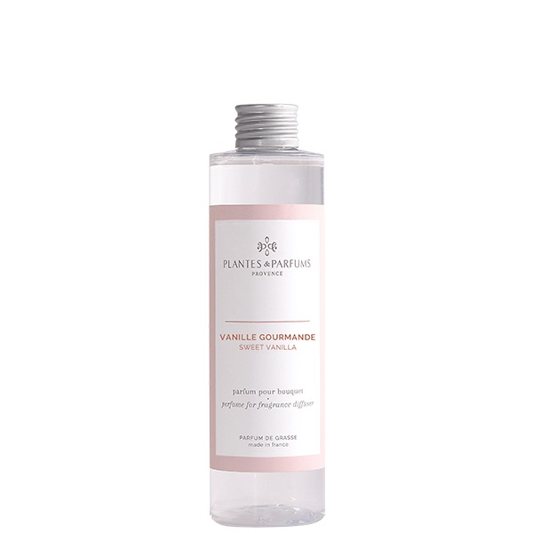 Recharge pour bouquet parfume 200ml vanille gourmande - plantes et parfums de provence
