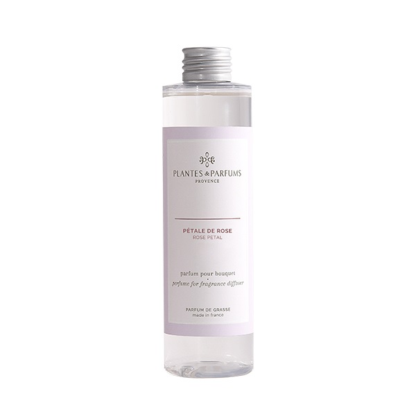 Recharge pour bouquet parfume 200ml petale de rose - plantes et parfums de provence