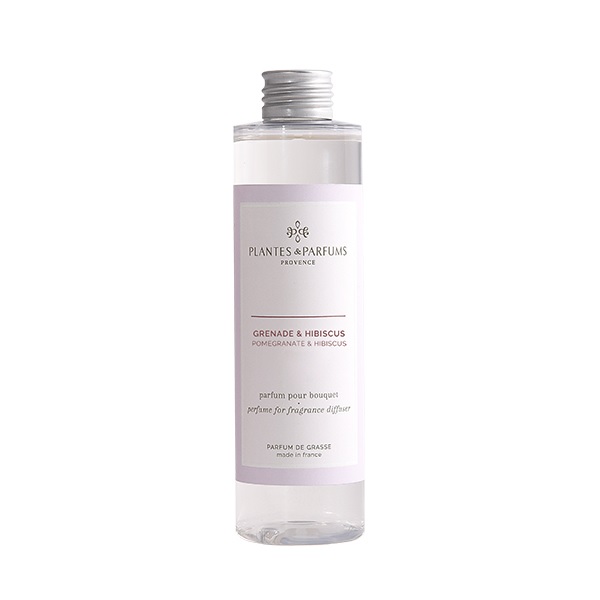 Recharge pour bouquet parfume 200ml grenade hibiscus - plantes et parfums de provence