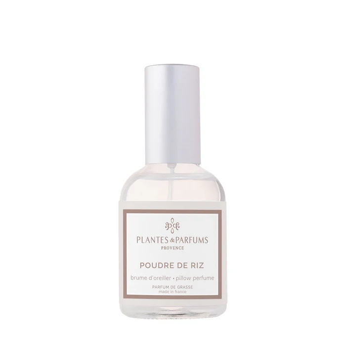 Brume d'oreiller en spray parfumé 50 ml poudre de riz - plantes et parfums de provence