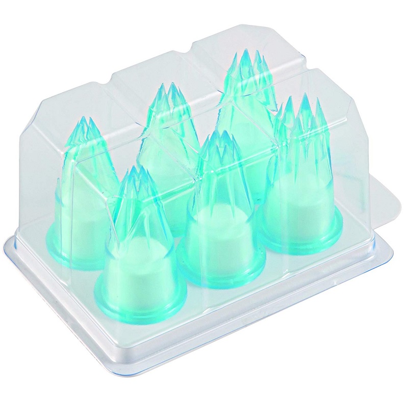 Blister 6 douilles cannelees polycarbonate bpc6a - silikomart