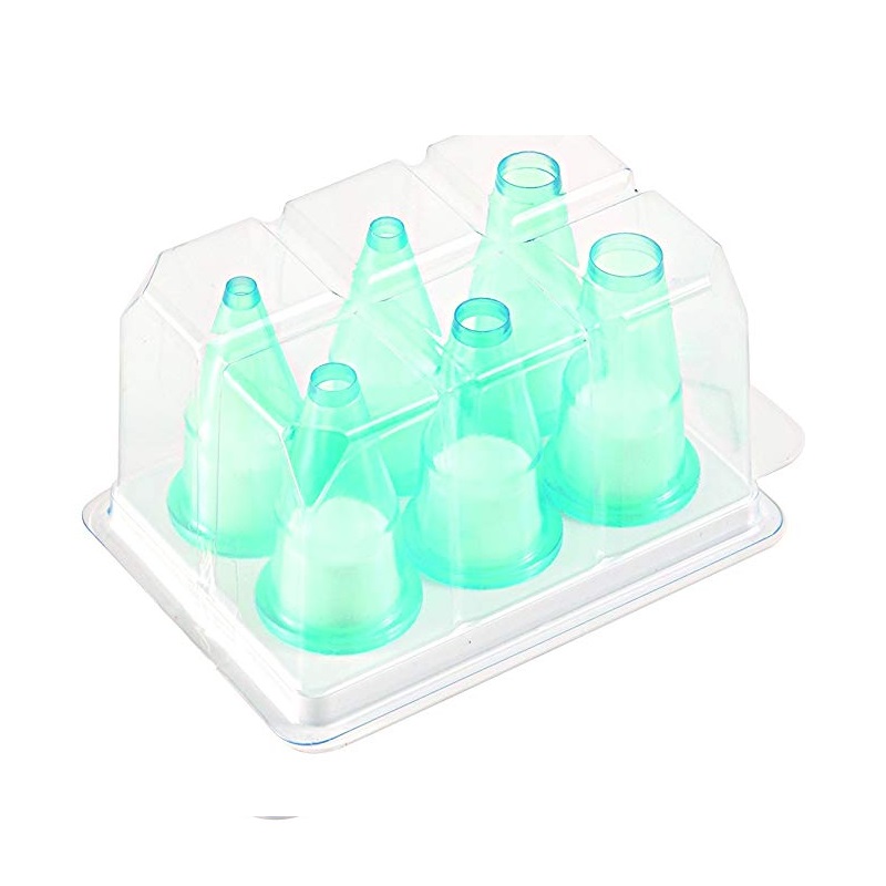 Blister 6 douilles unies polycarbonate bpc6b - silikomart