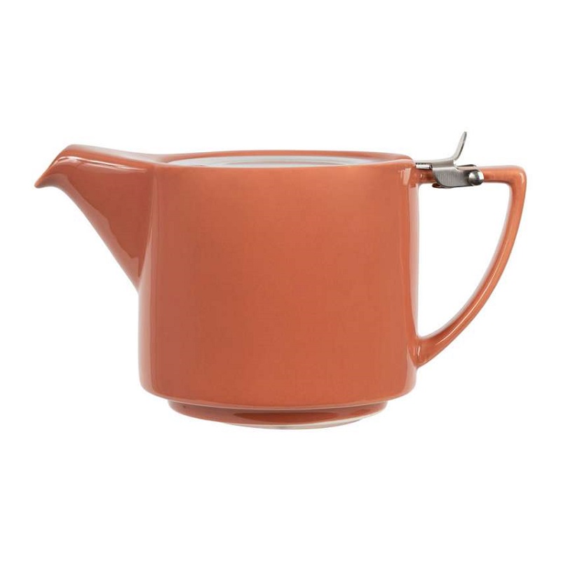 Theiere en gres design terracotta 0,8 l filtre inox - sema