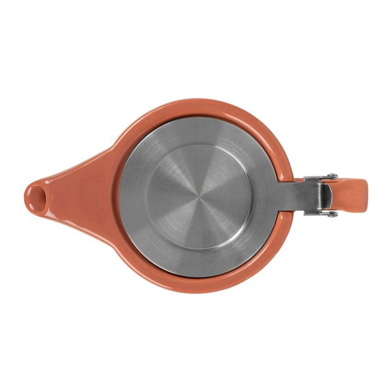 Theiere en gres design terracotta 0,8 l filtre inox - sema