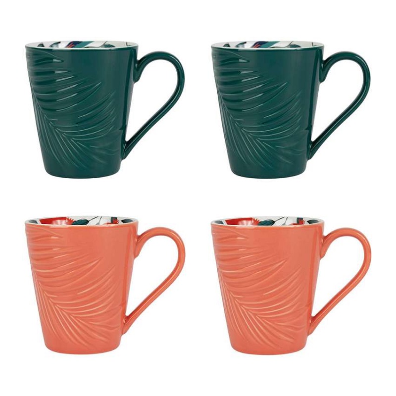 Coffret 4 mugs en porcelaine peps pop 32cl - sema