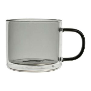 Tasse a the double paroi 30 cm dilacia gris 30 cl - sema