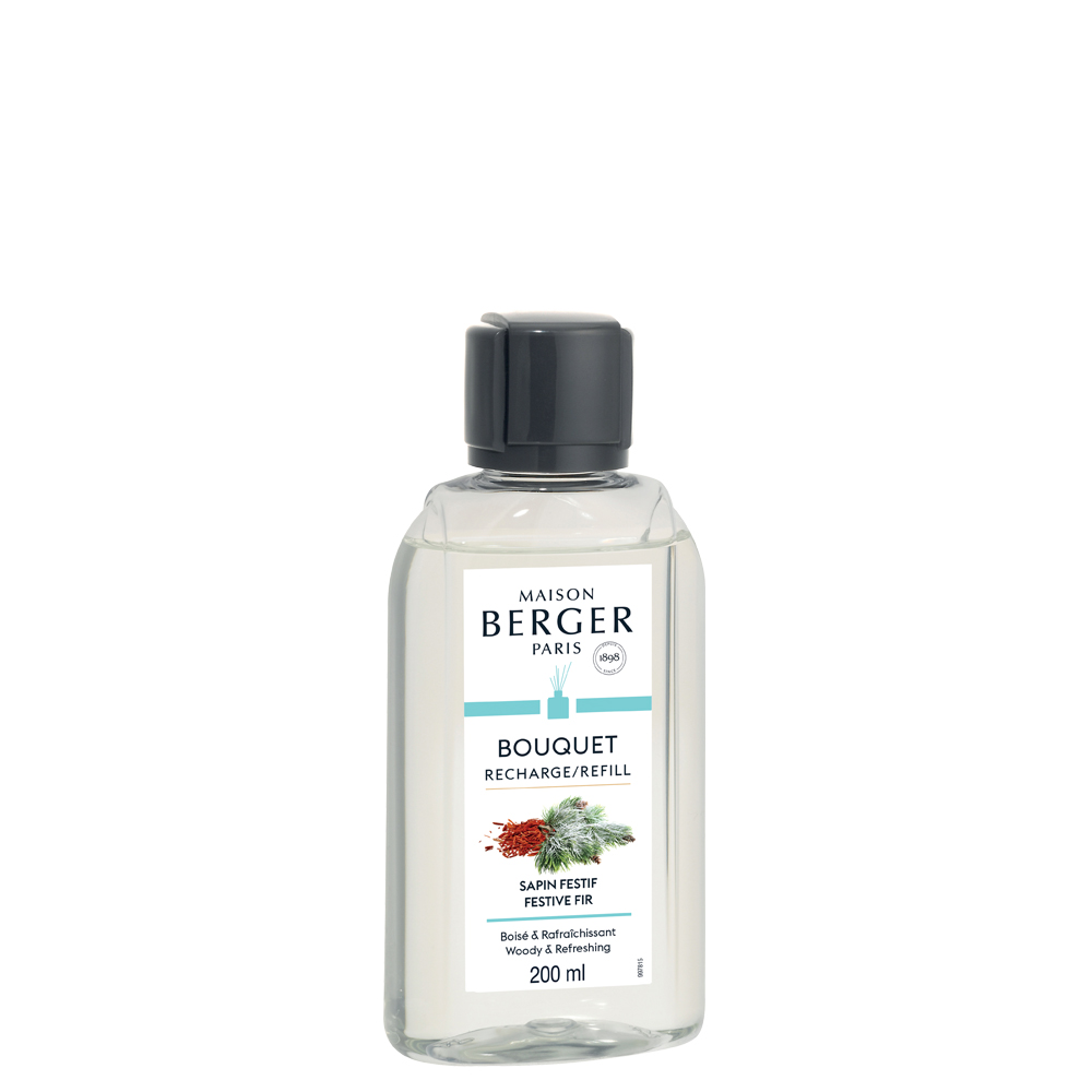 Sapin festif - recharge 200ml pour bouquet parfumé - maison berger paris