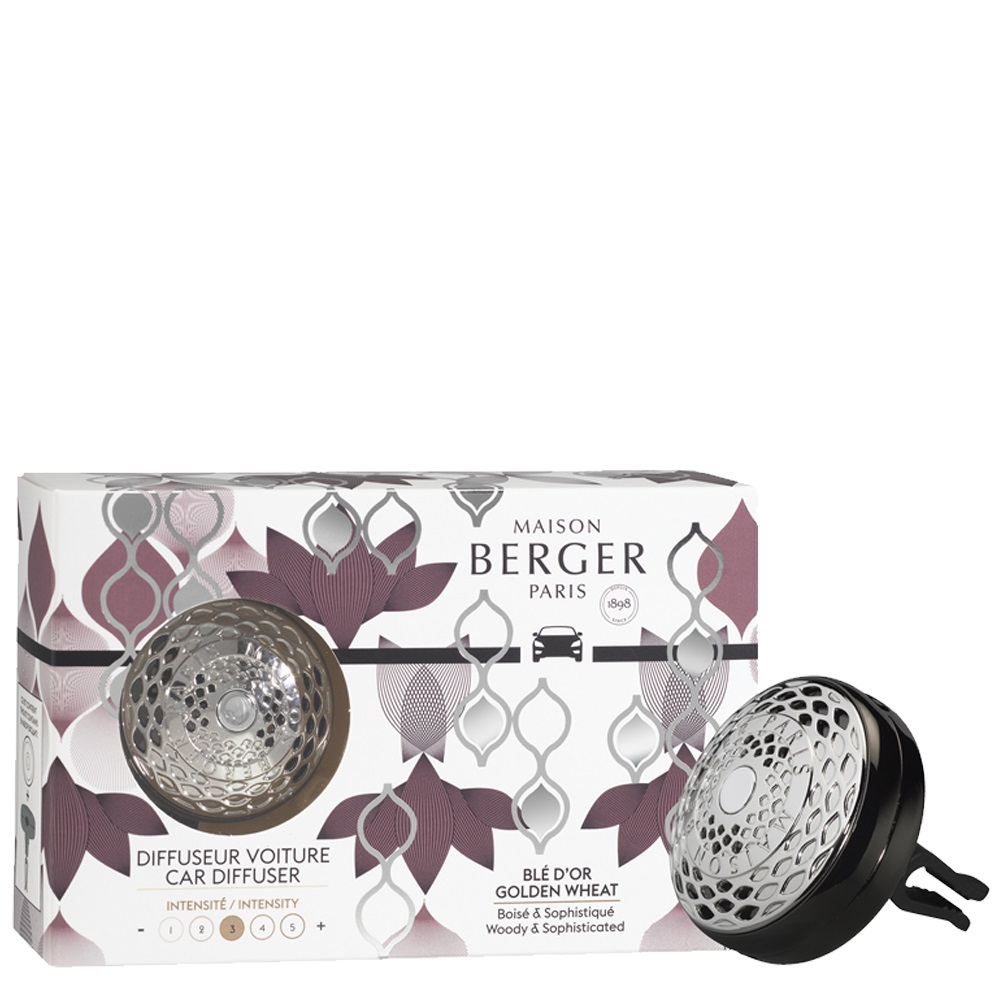 Diffuseur voiture modulable quintessence parfum blé d'or - maison berger paris