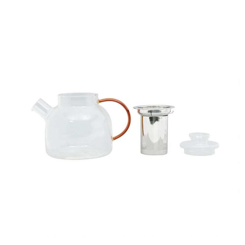 Theiere en verre avec filtre style ambre 1,1 l - sema