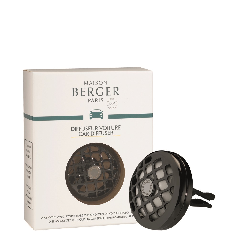 Pince diffuseur voiture résonance gun métal vendu sans parfum - maison berger paris