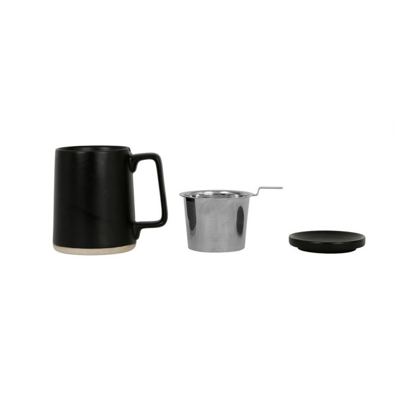 Tisaniere verde noir mat 0,5 l filtre inox - sema