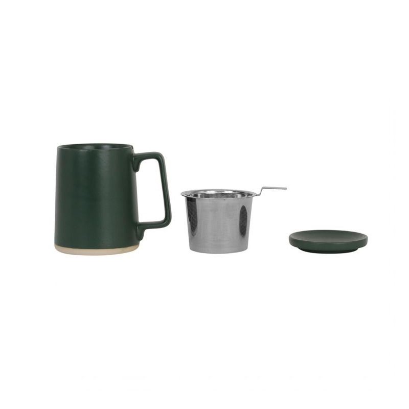 Tisaniere verde vert mat 0,5 l filtre inox - sema