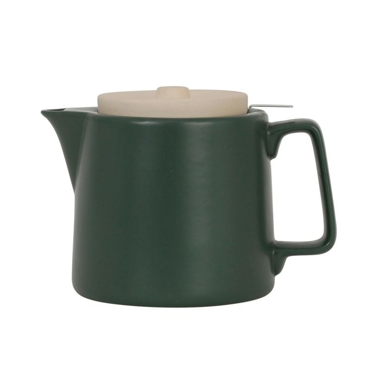 Theiere verde sauge mat 1l gres + filtre inox- sema