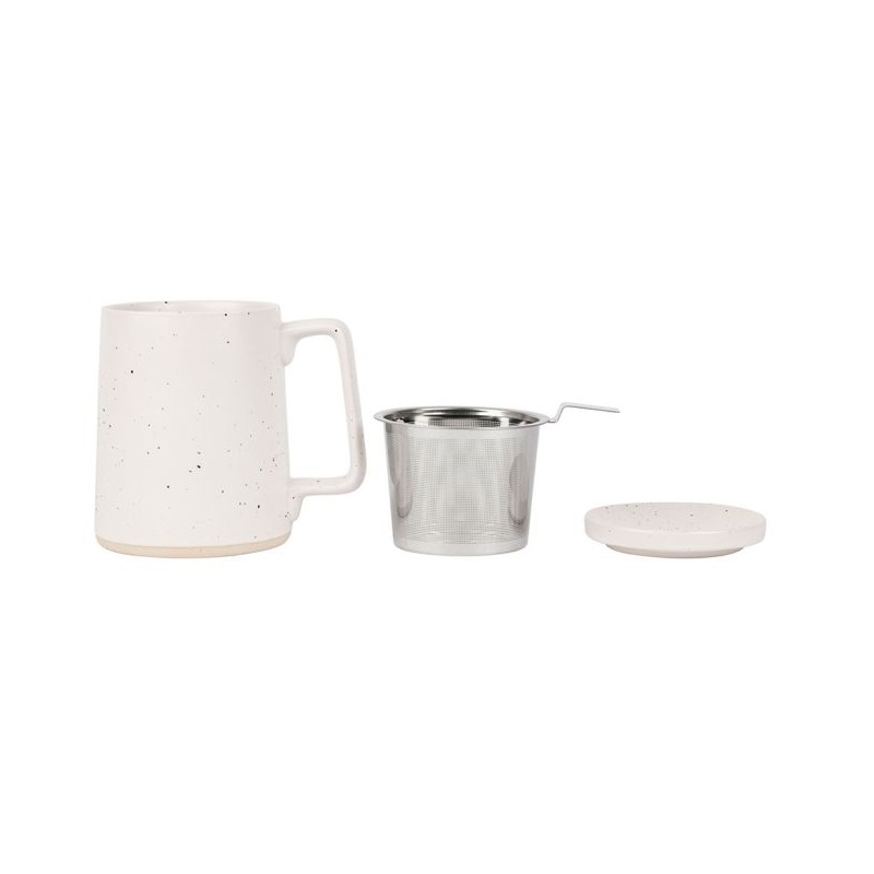 Tisanière verde blanc 0,5 l filtre inox - sema