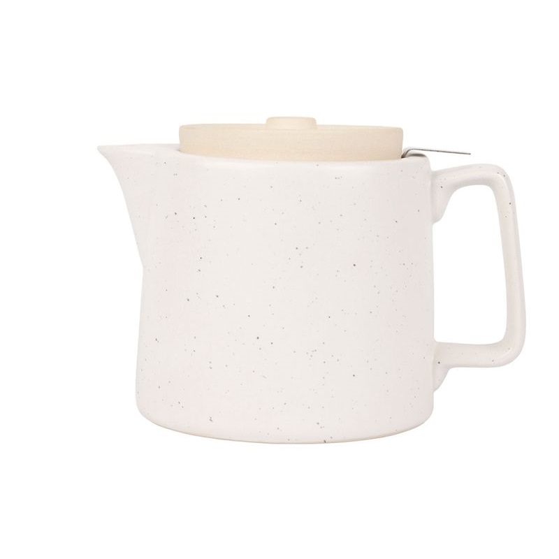 Théière en céramqiue verde blanc 1 l filtre inox - sema