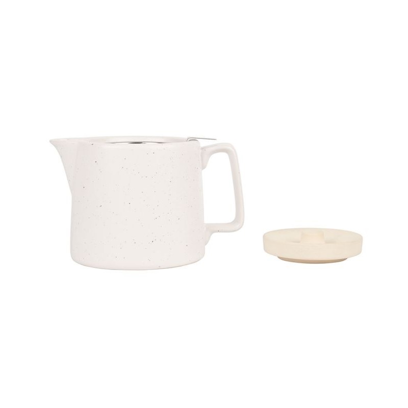 Théière en céramqiue verde blanc 1 l filtre inox - sema