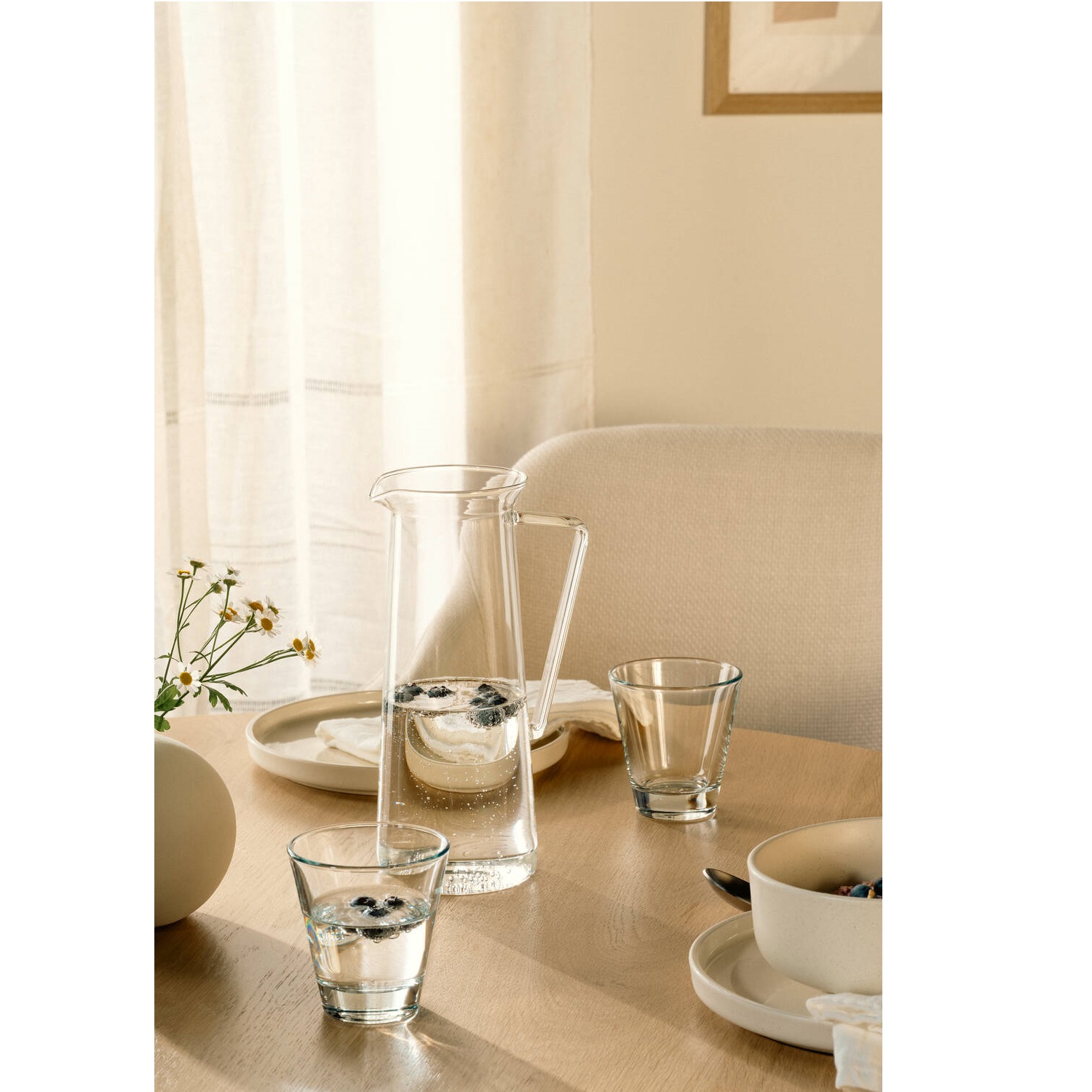 Carafe giorno 1,1l en verre borosilicate - leonardo