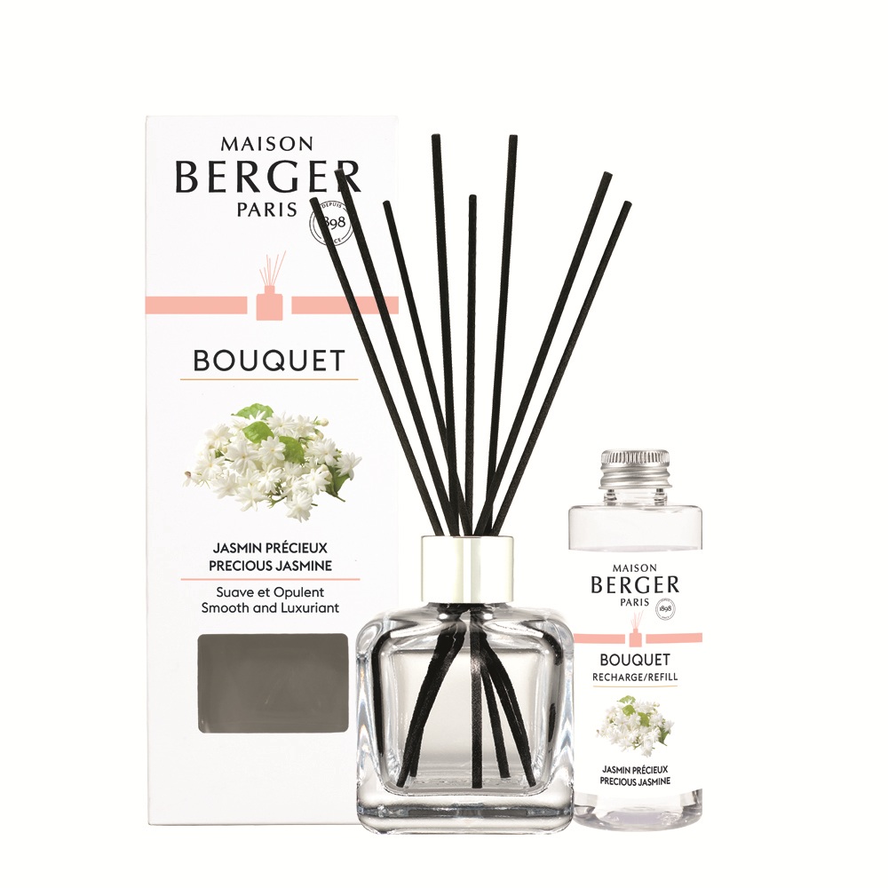 Bouquet parfumé cube jasmin précieux 100 ml - maison berger paris