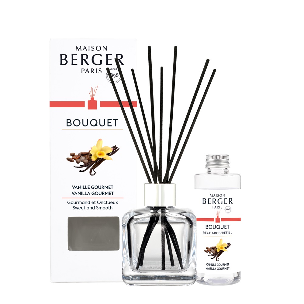 Bouquet cube à brins parfumés vanille gourmet - maison berger paris