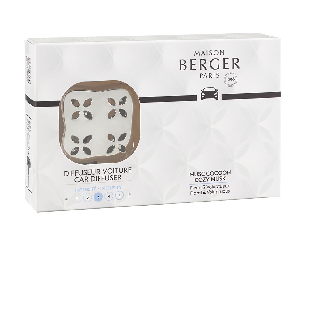 Cosy diffuseur de parfum pour voiture musc cocoon - maison berger paris