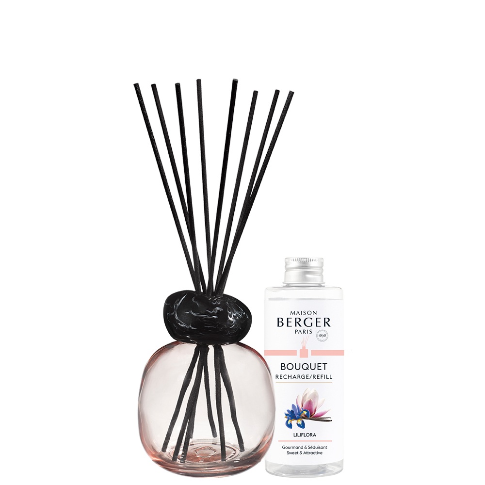 Bouquet parfumé minéral rose noir - maison berger paris