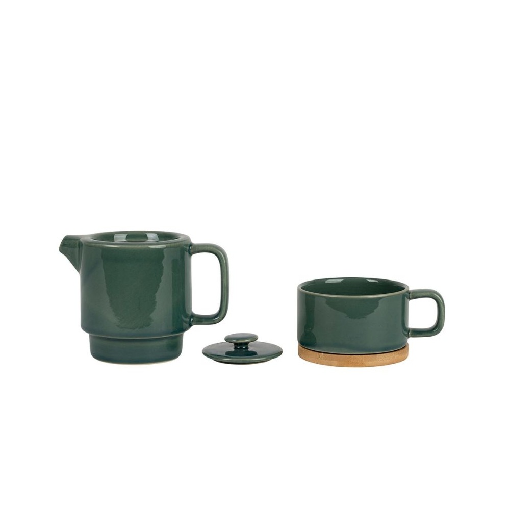 Théière égoiste avec filtre inox - nordika émeraude 45cl + 25cl - sema