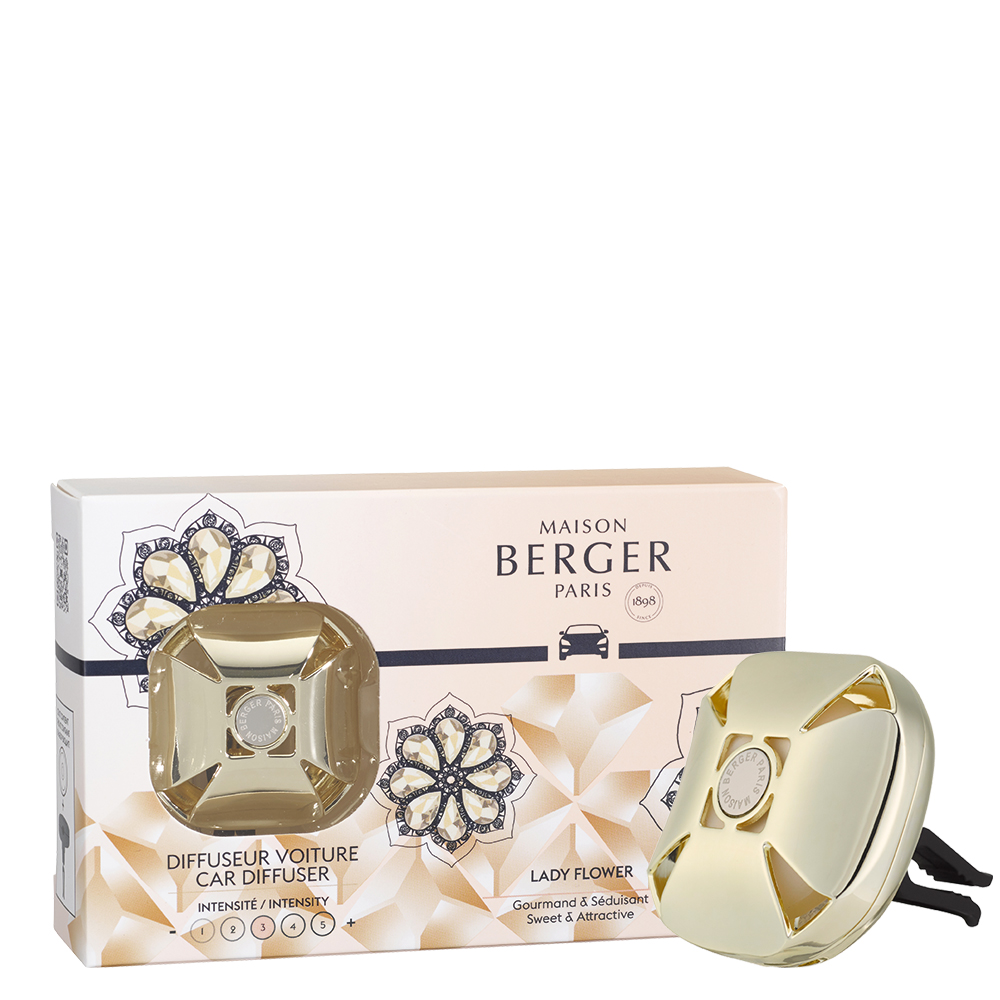 Eternity or diffuseur de parfum pour voiture lady flower - maison berger paris