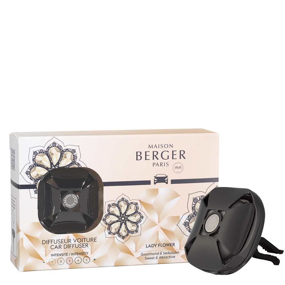 Eternity gun métal diffuseur de parfum pour voiture lady flower - maison berger paris