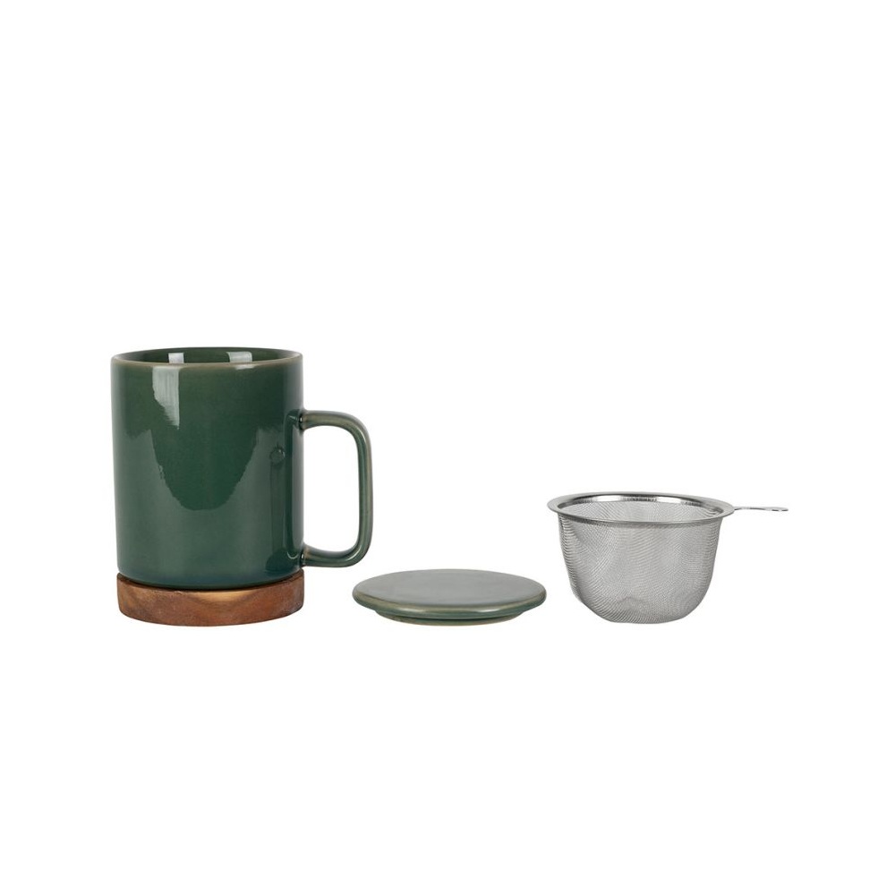 Tisanière nordika en grès émeraude 35 cl filtre inox - sema