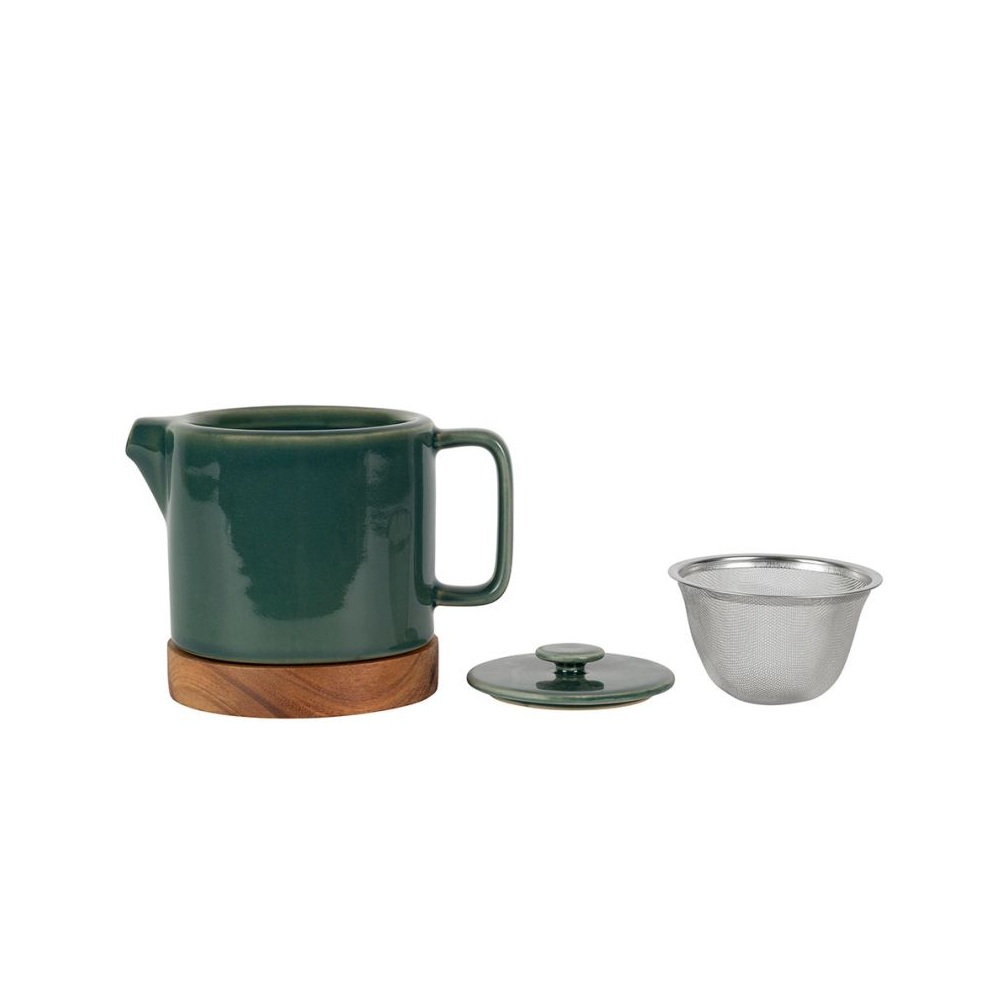 Théière nordika en grès émeraude 70cl filtre inox - sema