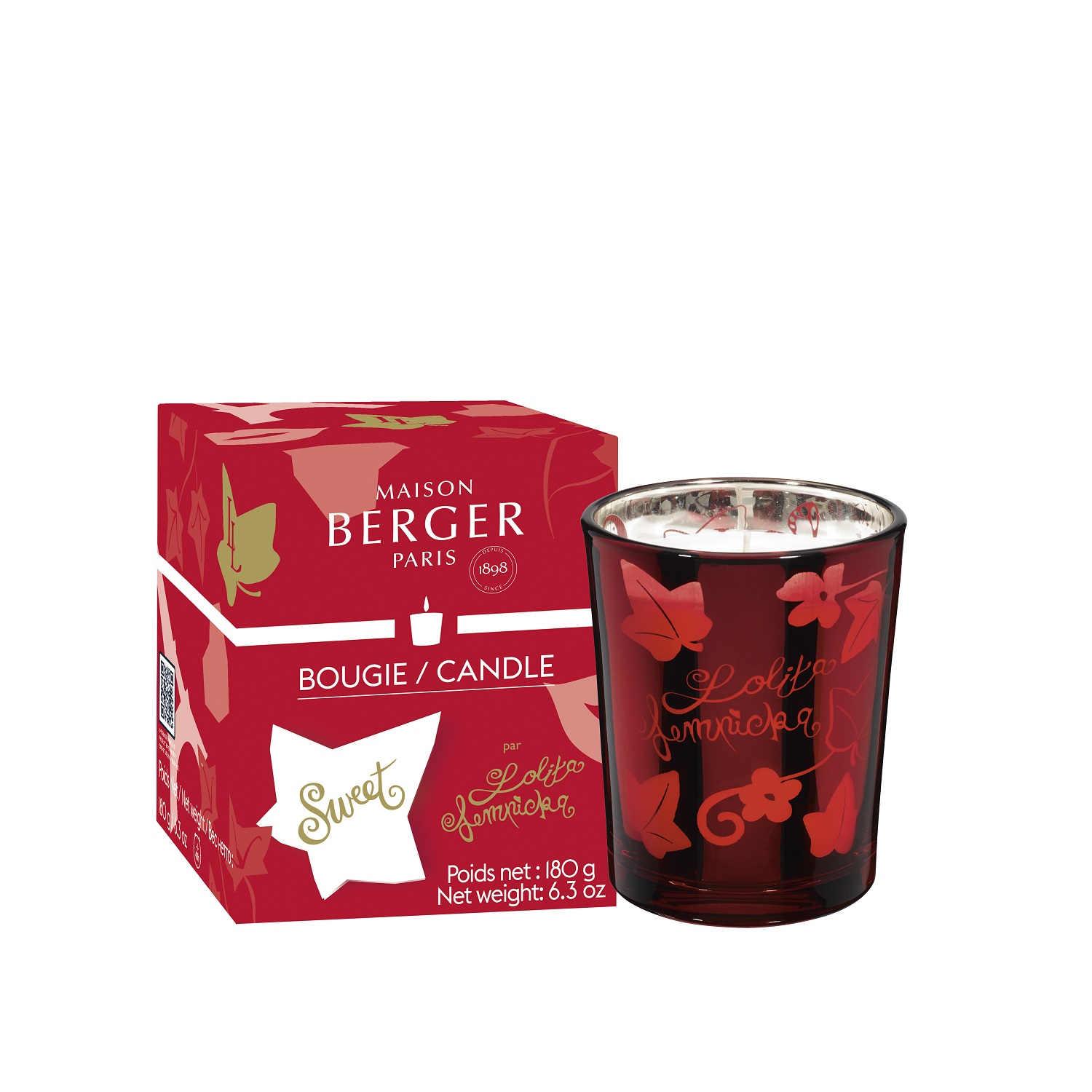 Lolita lempicka sweet - bougie photphore - 180g - maison berger paris