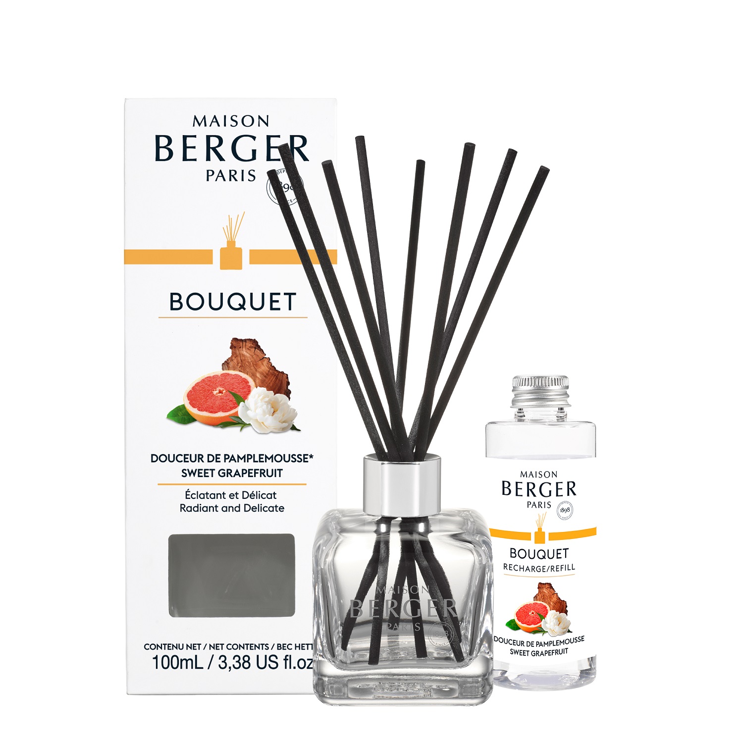 Douceur de pamplemousse - bouquet cube parfumé 100ml - maison berger paris