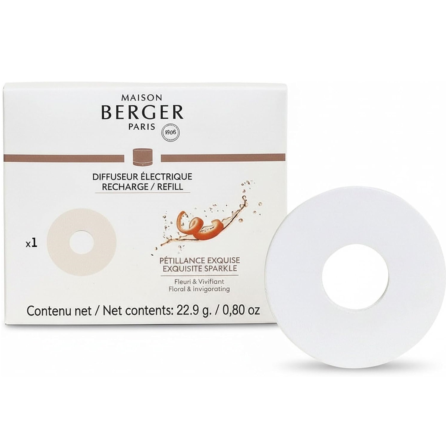 Recharge diffuseur nomade pétillance exquise - maison berger paris