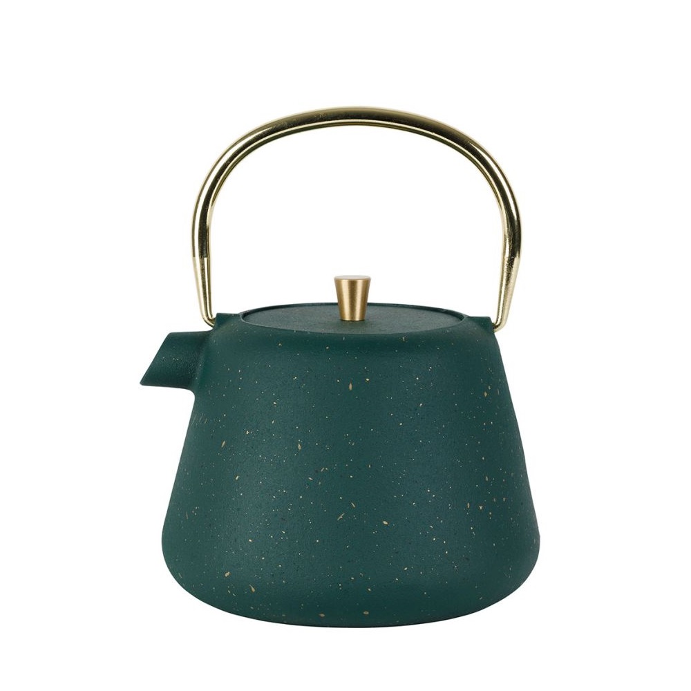 Théière en fonte 1l arty emeraude et doré - sema
