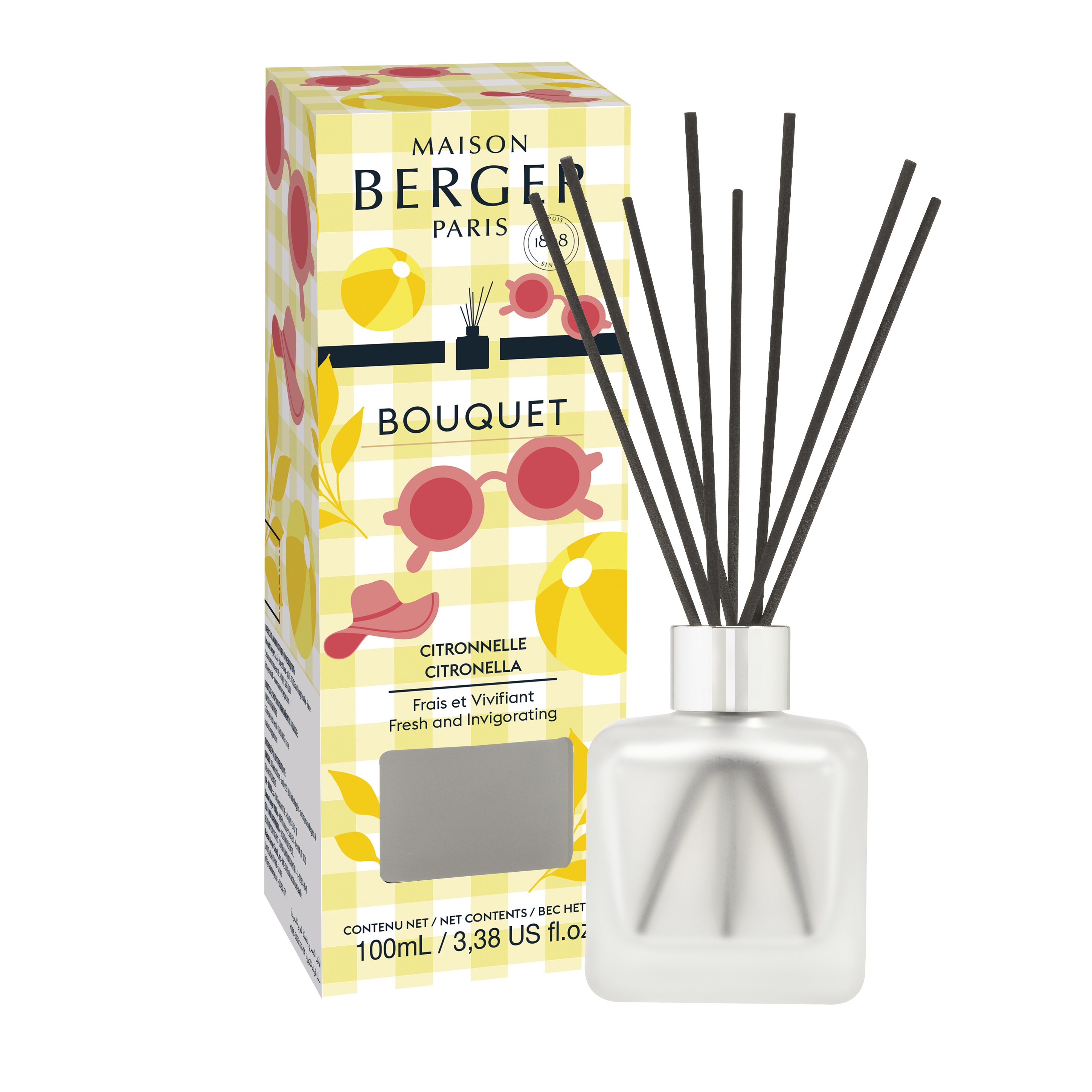 Bouquet parfumé estivale citronnelle 100ml - maison berger paris