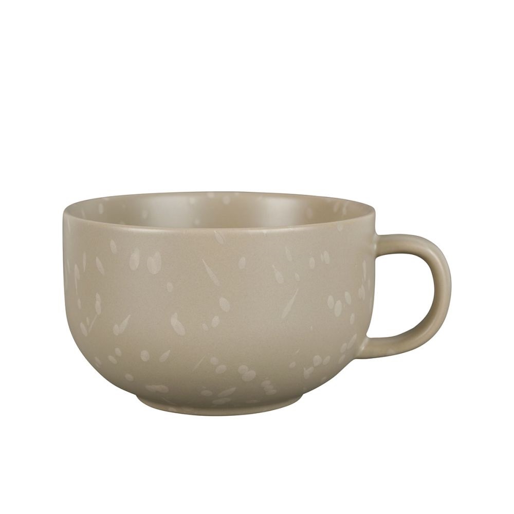 Tasse à thé klosen en grès moucheté grège 35 cl - sema