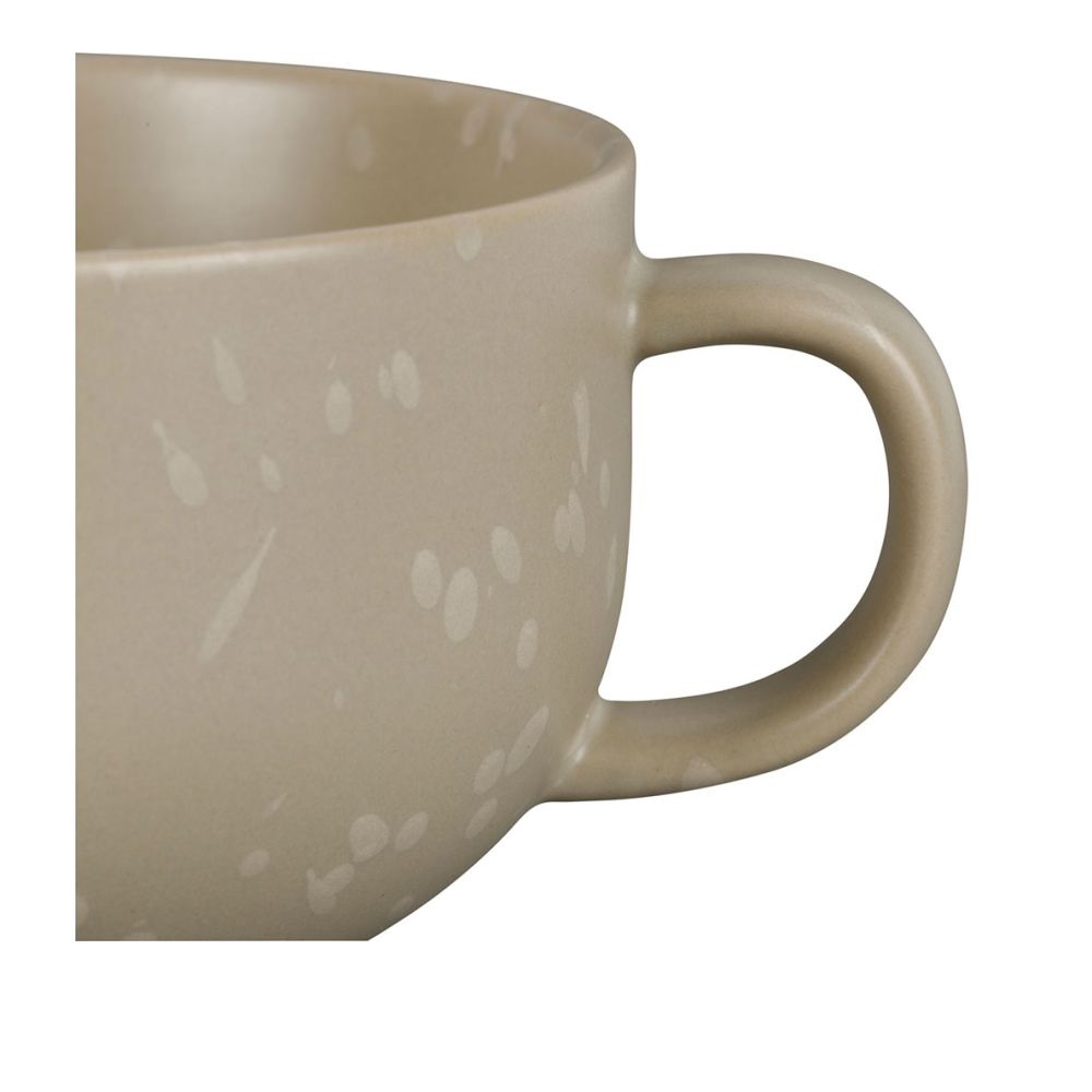 Tasse à thé klosen en grès moucheté grège 35 cl - sema