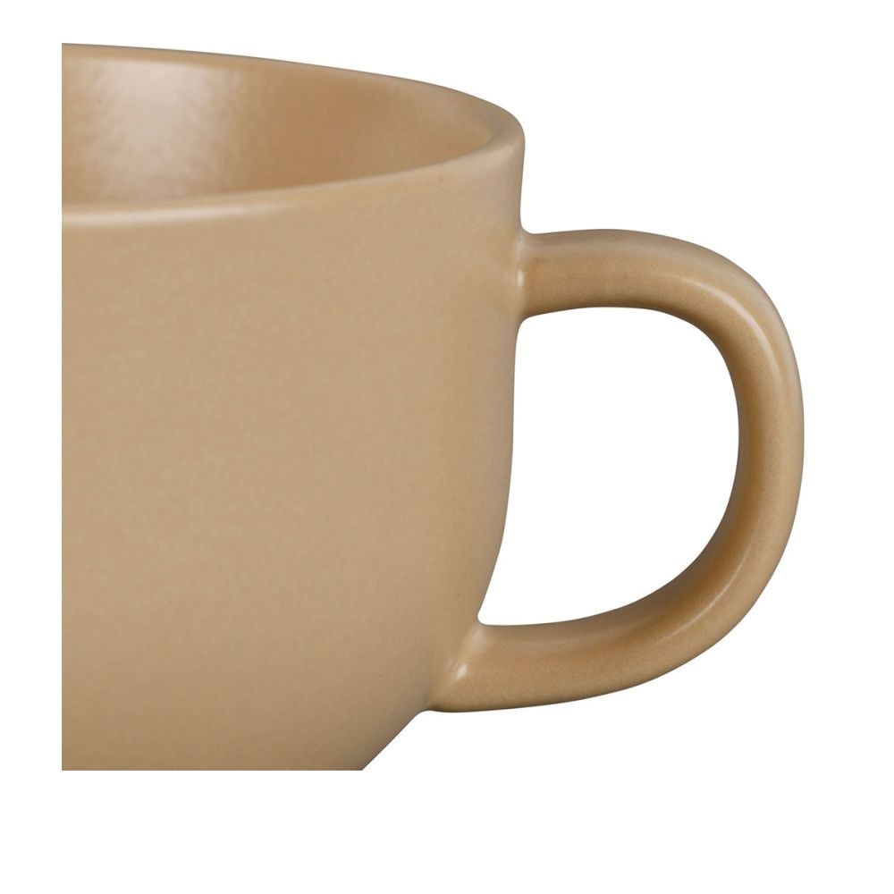 Tasse à thé klosen en grès uni beige 35 cl - sema