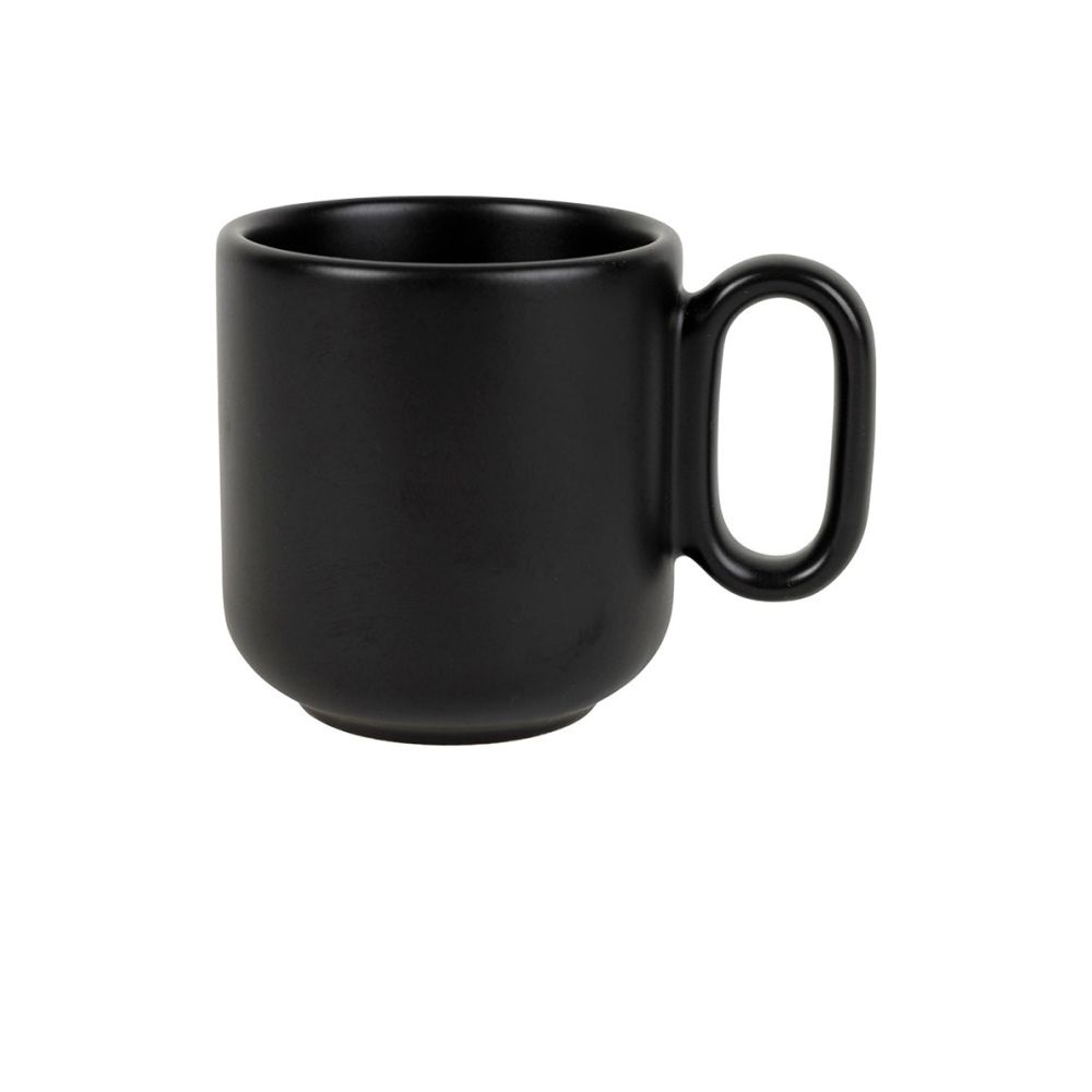 Lot de 6 tasses à café baltika noir mat en grès 10 cl - sema