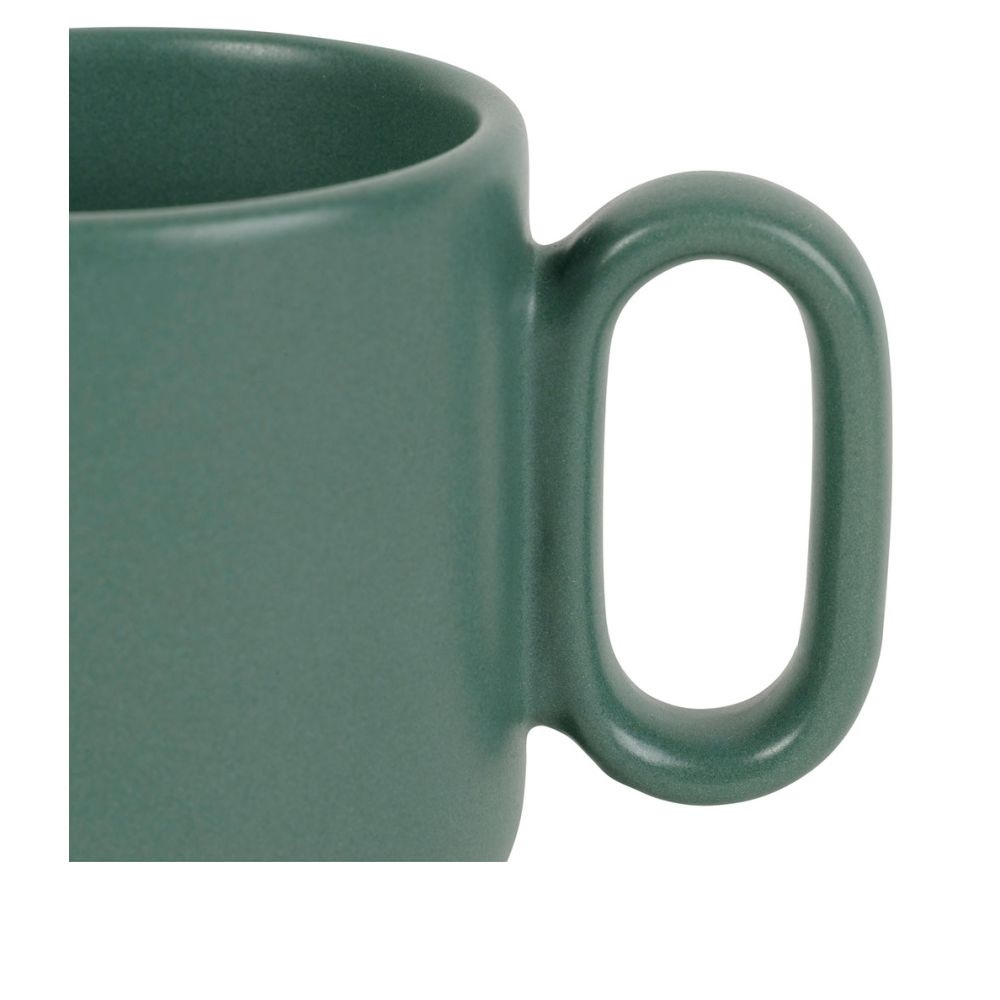 Lot de 6 tasses à café baltika vert mat en grès 10 cl - sema