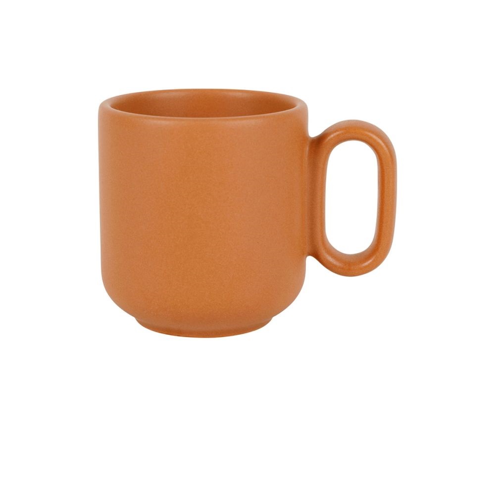 Lot de 6 tasses à café baltika terracotta mat en grès 10 cl - sema