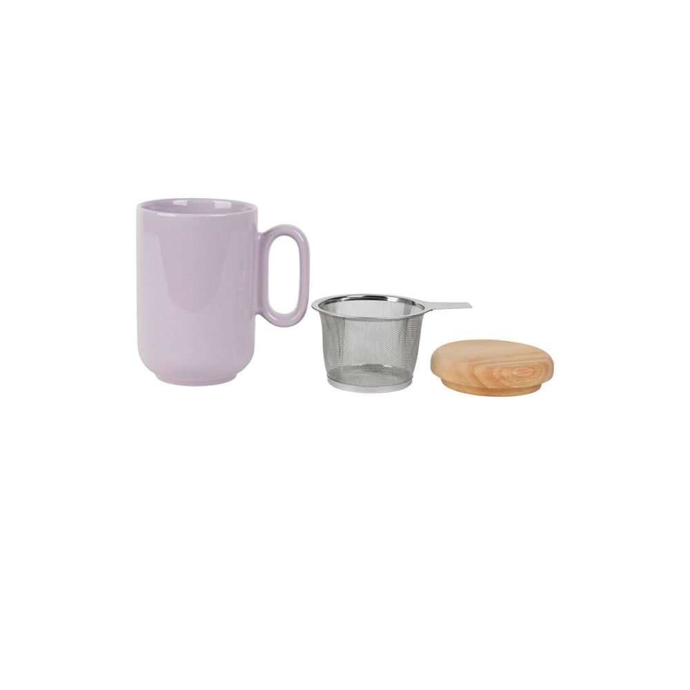 Tisanière baltika en grès lilas 0,5 l filtre inox - sema
